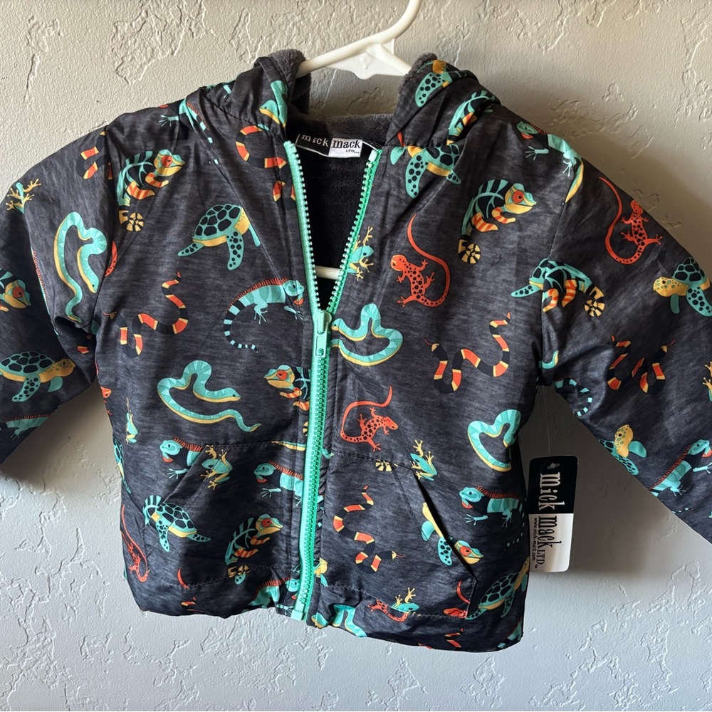 Colorful Reptile Print Toddler Jacket